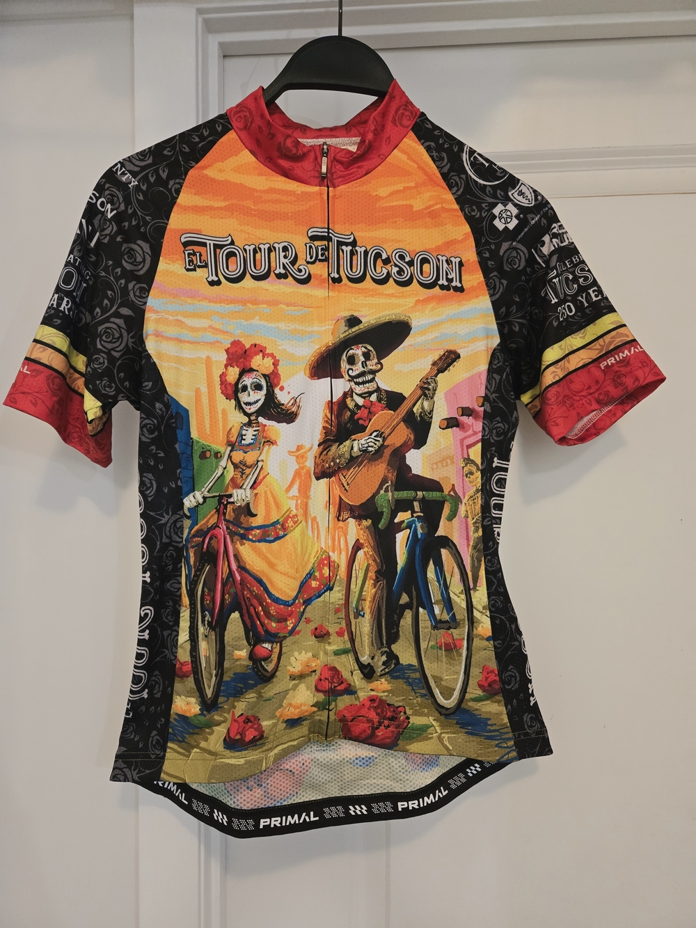 El Tour de Tucson Unisex  Orange & Black Short Sleeve Cycling Jersey